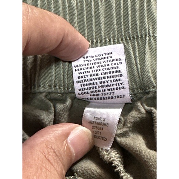 SO® Good For Life Kohl's olive green cargo jogger pants, size 5 / S - Picture 9 of 12